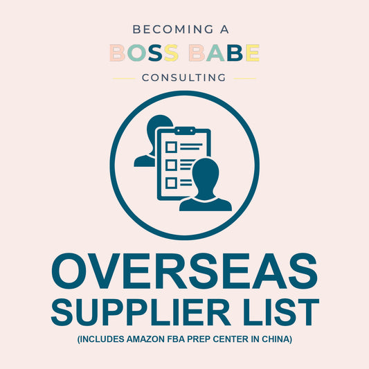Overseas Supplier List (Includes Amazon FBA prep center in China)